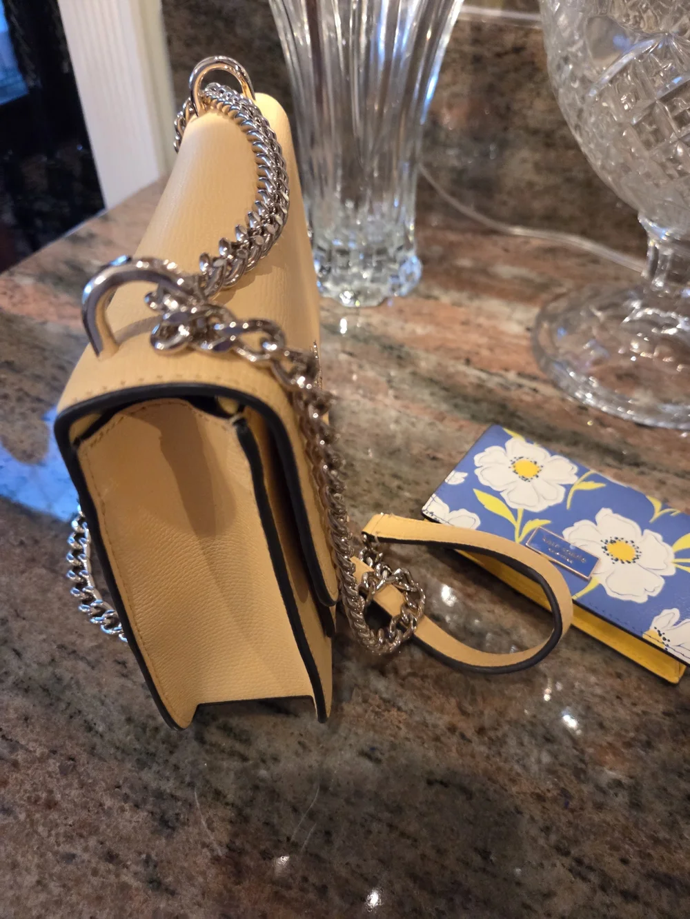 kate spade Yellow Leather Chain Shoulder Bag And Wallett